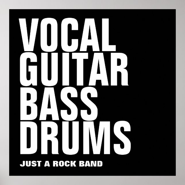 Poster vocale, guitare, basse, batterie... rock (Devant)