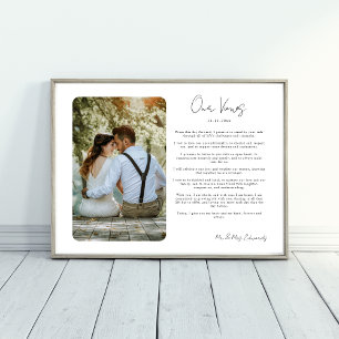 Poster Vœux de mariage avec cadeau d'anniversaire photo i