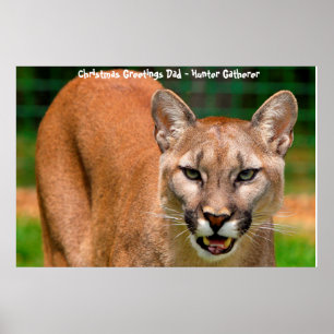 Poster Vœux de Noël Papa Chasseur-Cueilleur