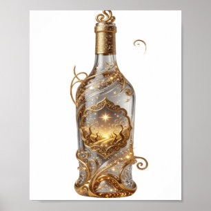 Poster Vœux dorés élégants GOLDEN WISHES