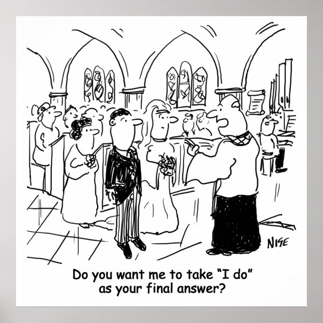 Poster Voeux mariages - Je fais comme réponse finale (Devant)