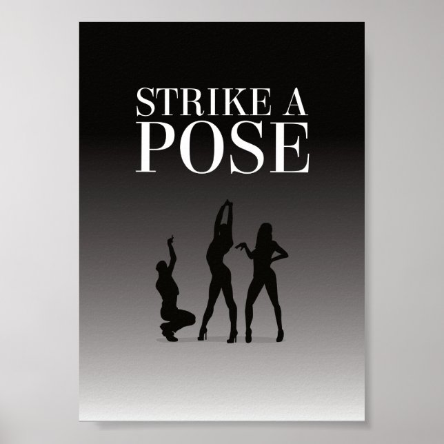 Poster Vogue - Frapper un Pose - 11 options de couleur -  (Devant)