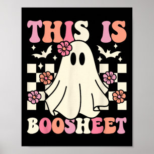 Poster Voici Boo-sheet Halloween Ghost Costume Retro Gr