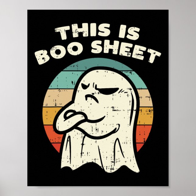Poster Voici Bosheet Ghost Retro Halloween Costume Me (Devant)