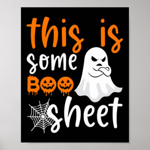 Poster Voici Bosheet Ghost Retro Halloween Costume Me