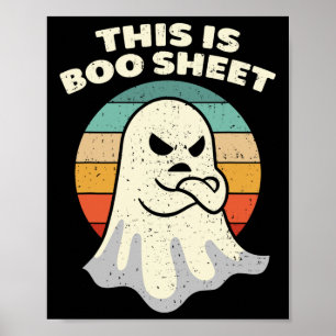 Poster Voici Bosheet Ghost Retro Halloween Costume Me