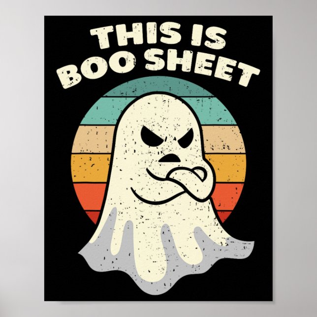 Poster Voici Bosheet Ghost Retro Halloween Costume Me (Devant)