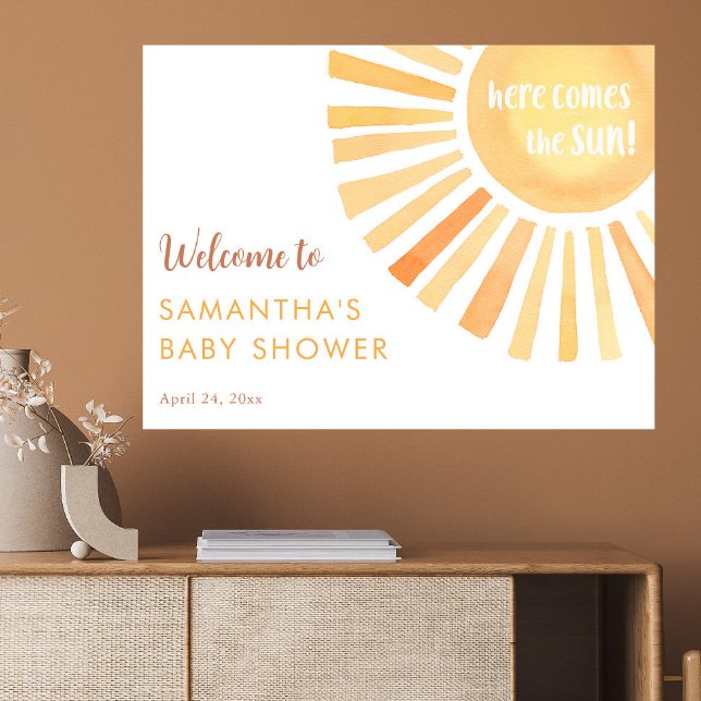 Poster Voici l'accueil du baby shower soleil (Créateur téléchargé)