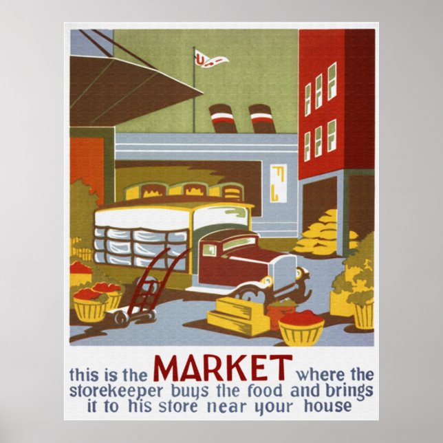 Poster Voici l'affiche du marché (Devant)