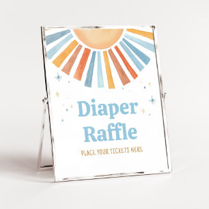 Poster Voici le Baby shower Fils Raffle