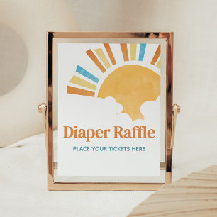 Poster Voici le Baby shower Fils Raffle