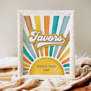 Poster Voici le fils   Baby shower Faveurs Signer