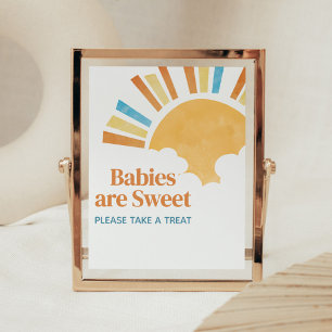 Poster Voici le Fils Baby shower Les bébés sont doux