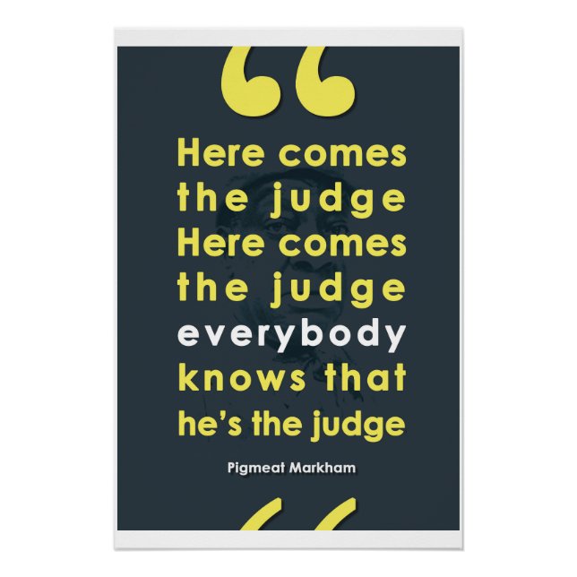 Poster Voici Le Juge - Pigviande Markham (Devant)