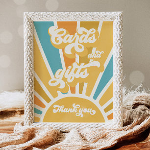 Poster Voici Le Son Sun Baby shower Cartes Et Cadeaux