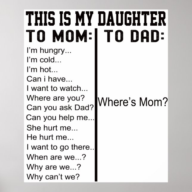 Poster Voici Les Citations De Ma Fille Drôle De Maman (Devant)