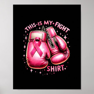 Poster Voici Mon Boxe De Lutte Contre Le Cancer Du Sein