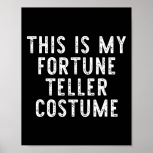 Poster Voici Mon Costume Halloween Teller De Fortune Lazy