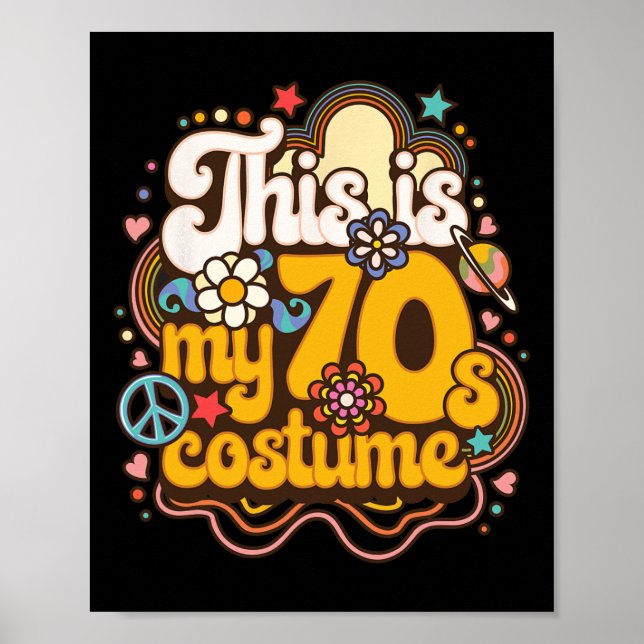 Poster Voici Mon les années 70 Costume Thème Partie Hippi (Devant)