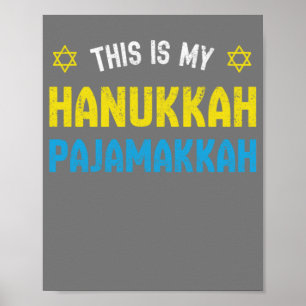 Poster Voici Mon Pajamakkah Hanoukka, Funny Happy Hanukk