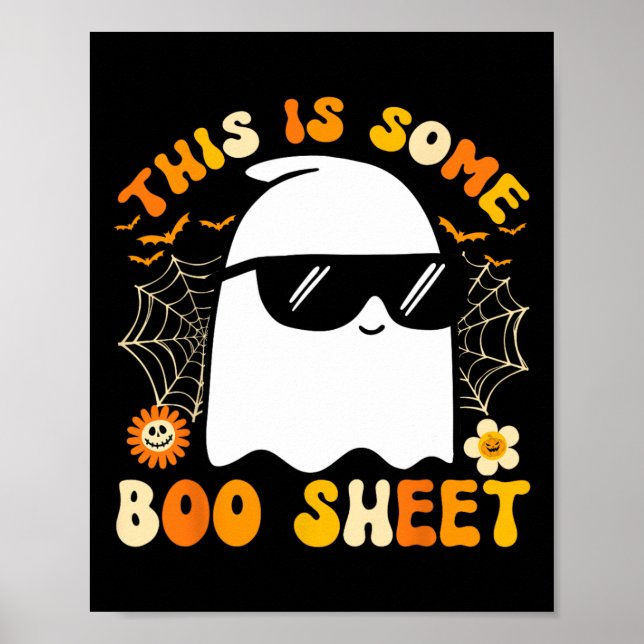 Poster Voici Une Feuille De Boite Halloween Ghost Funny C (Devant)