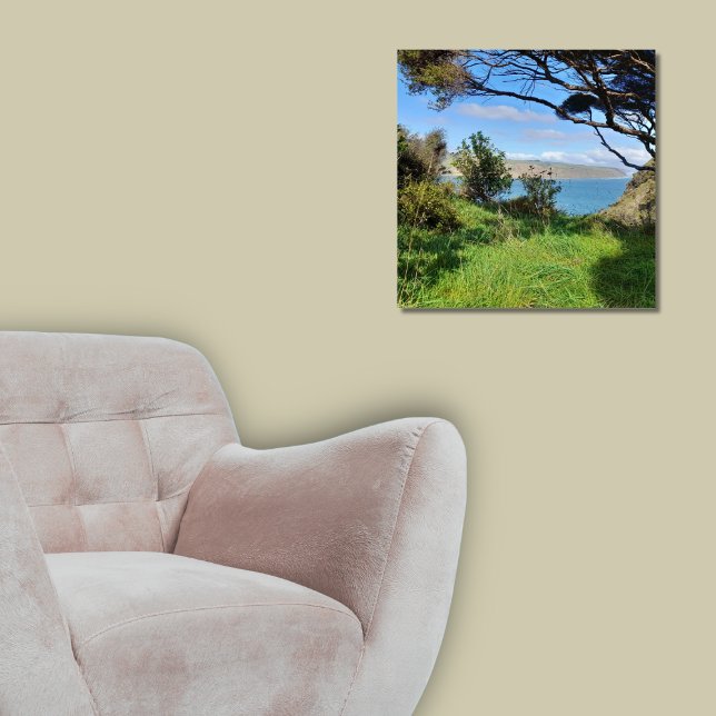 Poster Voie côtière de la Nouvelle-Zélande Auckland Omana (New Zealand Auckland Coastal Omanawanui Track Poster, Square Photo Wall Decor)