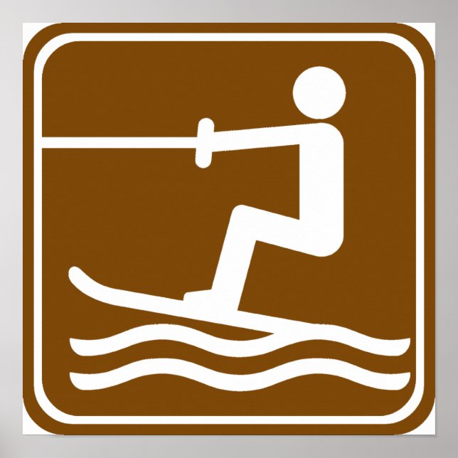 Poster Voie de ski nautique (Devant)