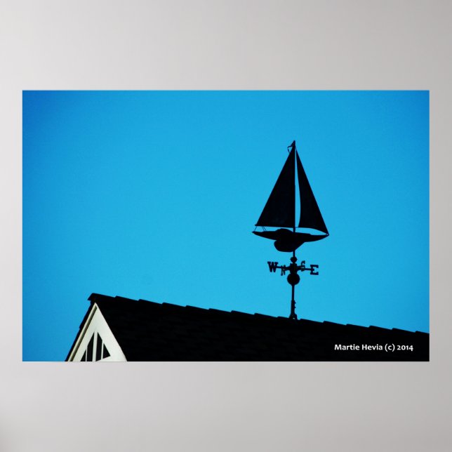 Poster Voie de voilier Maison (Devant)