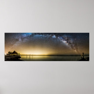 Poster Voie Lactée au-dessus de la baie de Floride