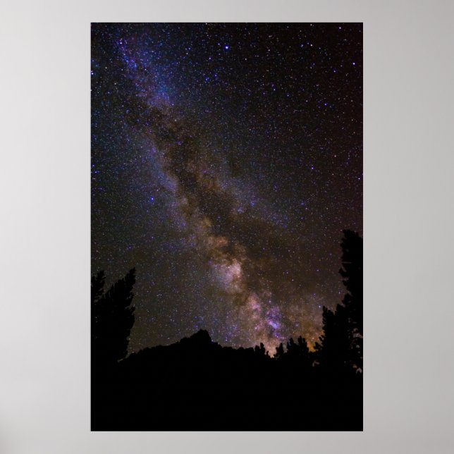 Poster Voie lactée étoilée, Californie (Devant)