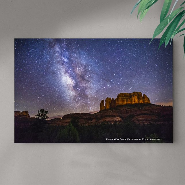 Poster Voie Lactée Galaxie sur le Rocher de la Cathédrale (Créateur téléchargé)