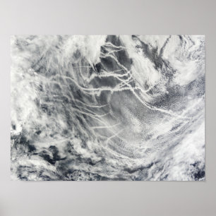 Poster Voies de bateau dans l'océan pacifique