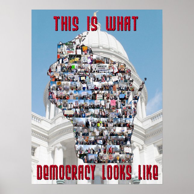 Poster Voilà à quoi ressemble la démocratie (Devant)