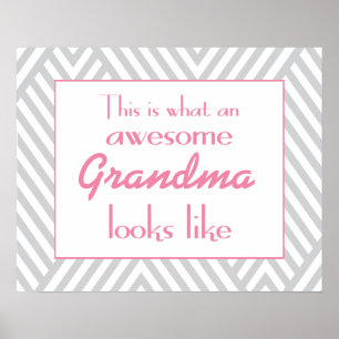 Poster Voilà À Quoi Ressemble Une Grand-Mère Étonnante
