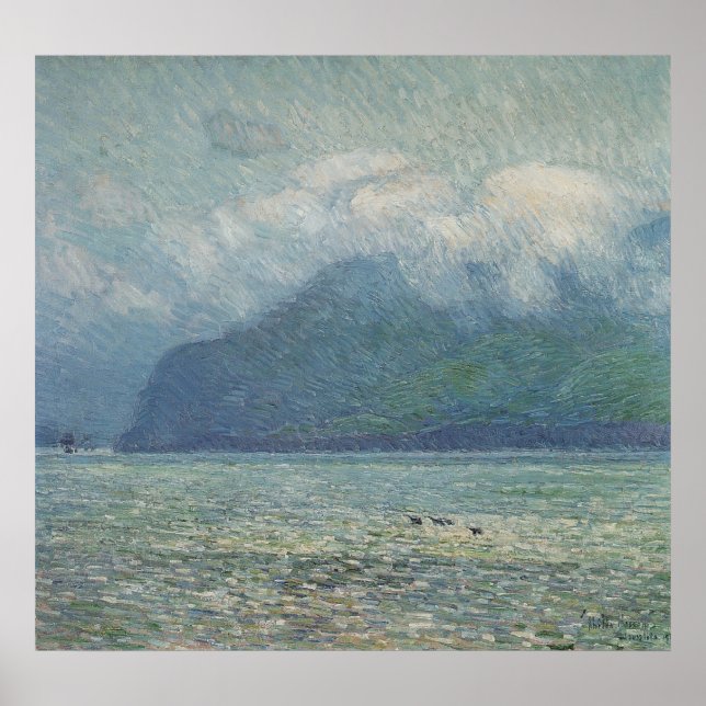 Poster Voile d'argent et porte d'or par Childe Hassam (Devant)
