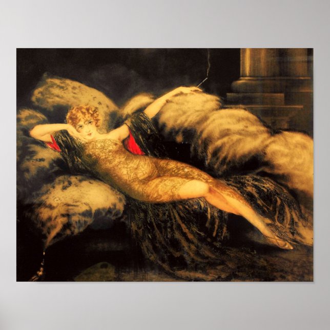 Poster Voile d'or par Louis Icart (Devant)
