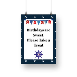 Poster Voile nautique Anniversaire