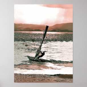 POSTER VOILE SUR PLANCHE À VOILE