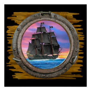 Poster Voiles noires des 7 mers