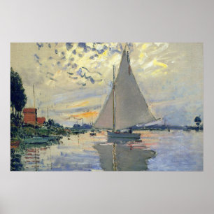 Poster Voilier au Petit-Gennevilliers par Claude Monet