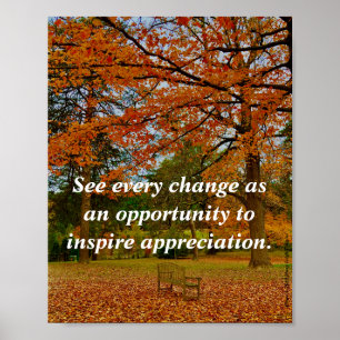 Poster Voir chaque changement comme une opportunité d'ins