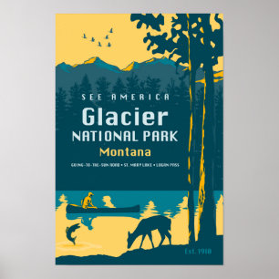 Poster Voir l'affiche de voyage de l'America - Glacier Na