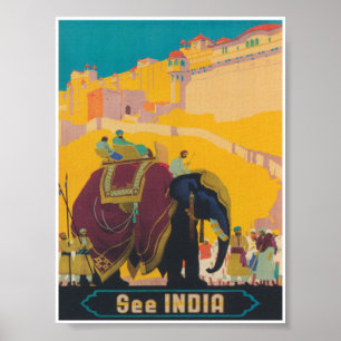 Poster Voir l'affiche des Vintage voyage indiens