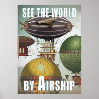 Poster Voir le Mondial Airship Race Steampunk Travel