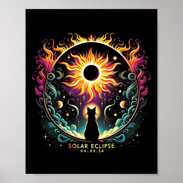 Poster Voir l'ensemble Avril 8 2024 Solar Eclipse Amoureu (Devant)