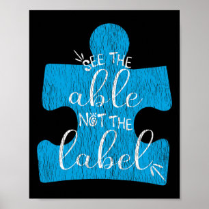 Poster Voir les capacités, pas l'étiquette, soutenir les
