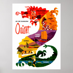 Poster Voir Orinet. Pays de l'Extrême-Orient à l'intérieu