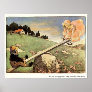 Poster Voir Saw, Margery Daw Nursery Rhyme Imprimer