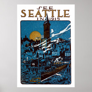 Poster Voir Seattle en 1915