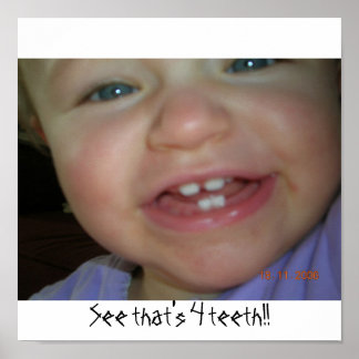 Poster Vois que c'est 4 dents ! !